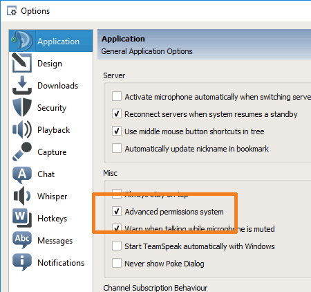 Enabling Advanced Permissions Advanced Permissions
